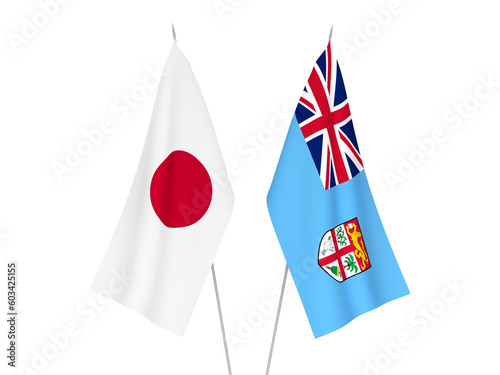Japan and Republic of Fiji flags