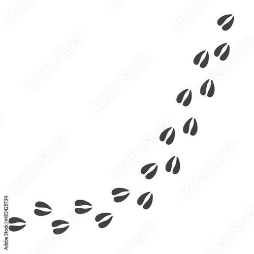 Deer hoof pattern, seamless. Vector illustration,Vector illustration. Deer Hoof Paw Prints Logo