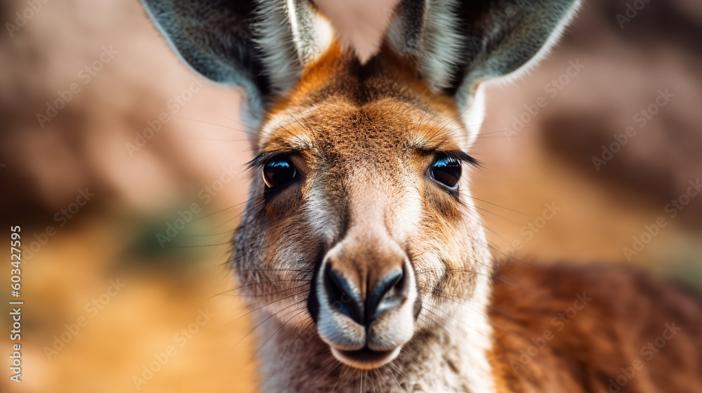 close up of an Kangaroo close up of an Kangaroo