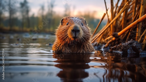 Close up of an beaver 