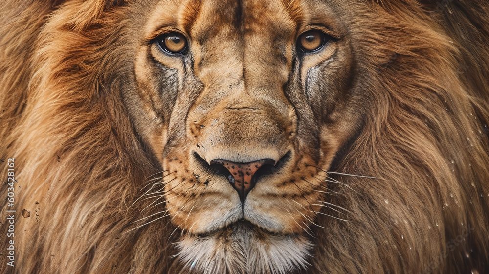 lion head close up