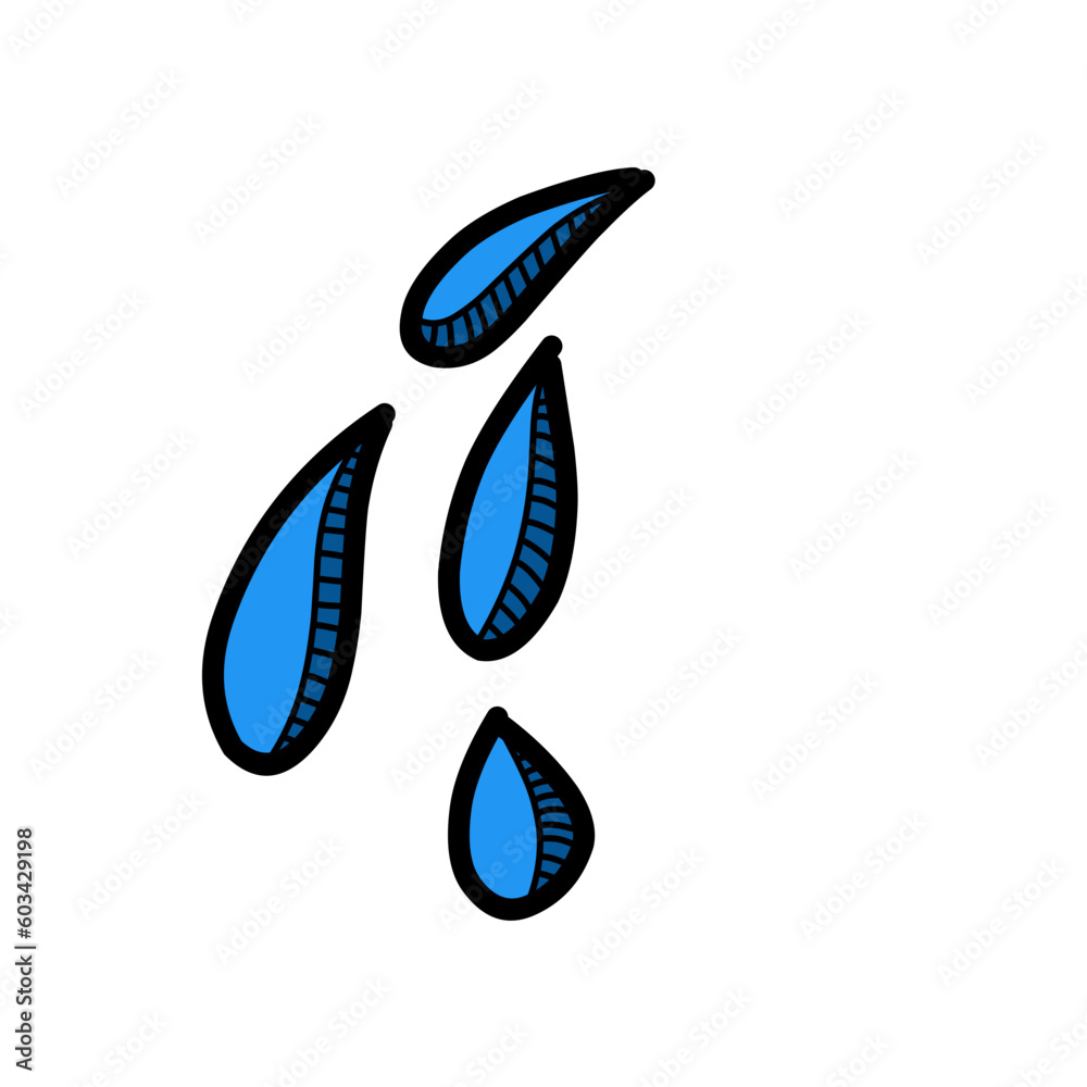 Water drop Doodle illustration Water drop Doodle illustration