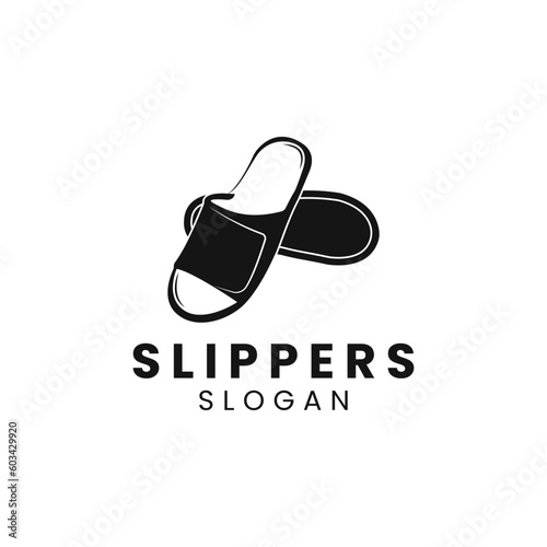 Slippers icon logo design illustration template vector