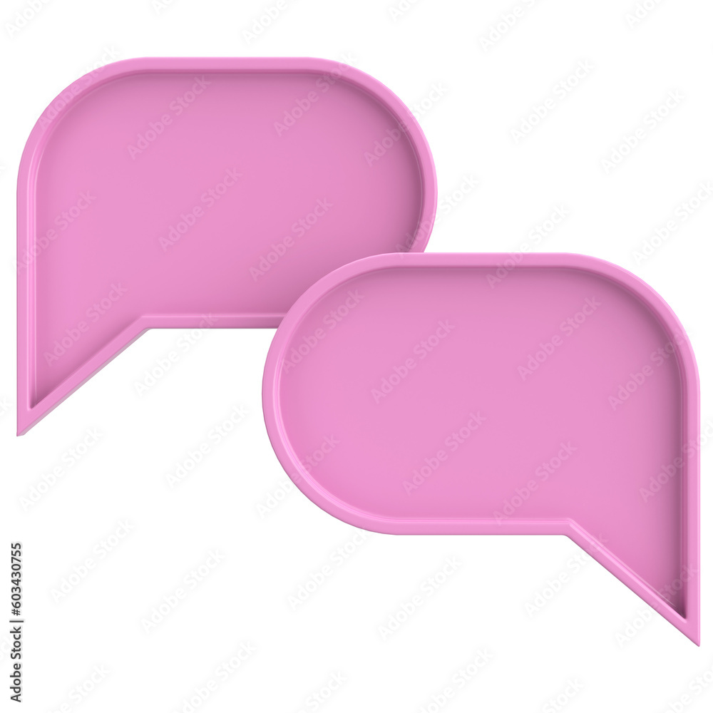 Speech bubble. Chat bubble. 3D illustration. Speech bubble. Chat bubble. 3D illustration.