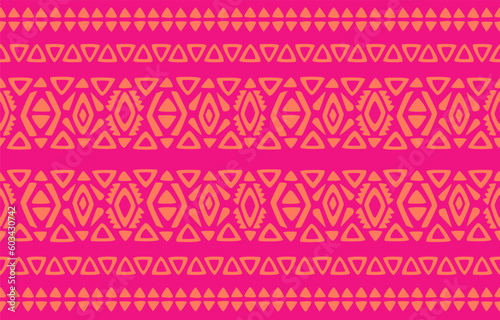 Native Ikat seamless pattern. Vector geometric Tribal African Indian traditional embroidery background. Bohemian fashion. Ethnic fabric carpet batik ornament chevron textile decoration wallpaper