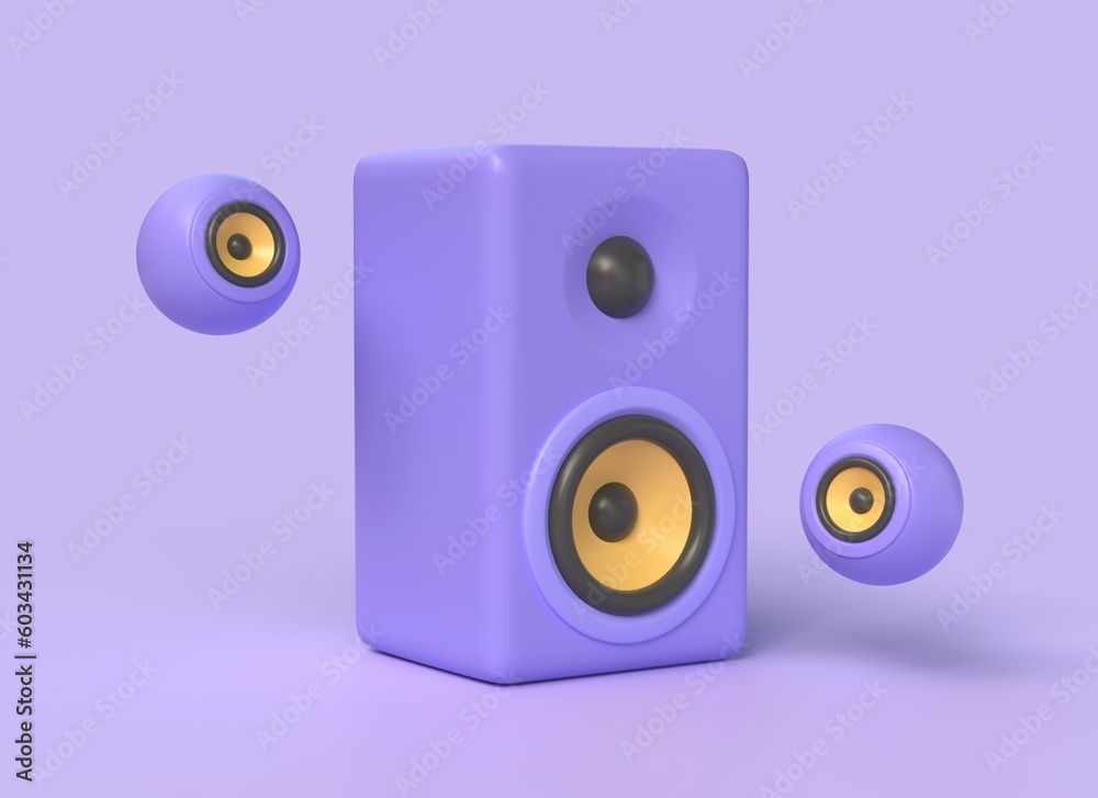 3d purple music column in cartoon style. illustration isolated on purple background. 3d rendering 3d purple music column in cartoon style. illustration isolated on purple background. 3d rendering