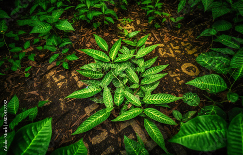 green plant with leaves in the garden