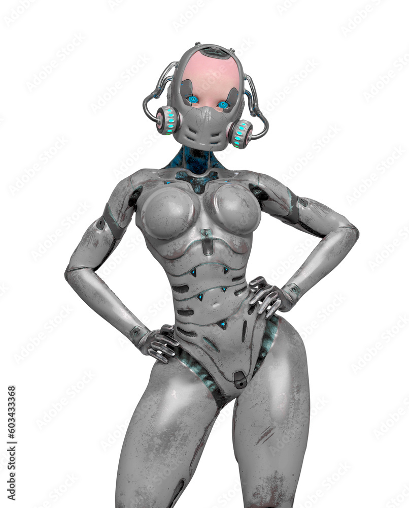 super gynoid is doing a power comic pose super gynoid is doing a power comic pose