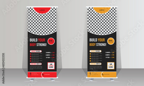 Gym Roll Up Banner Design