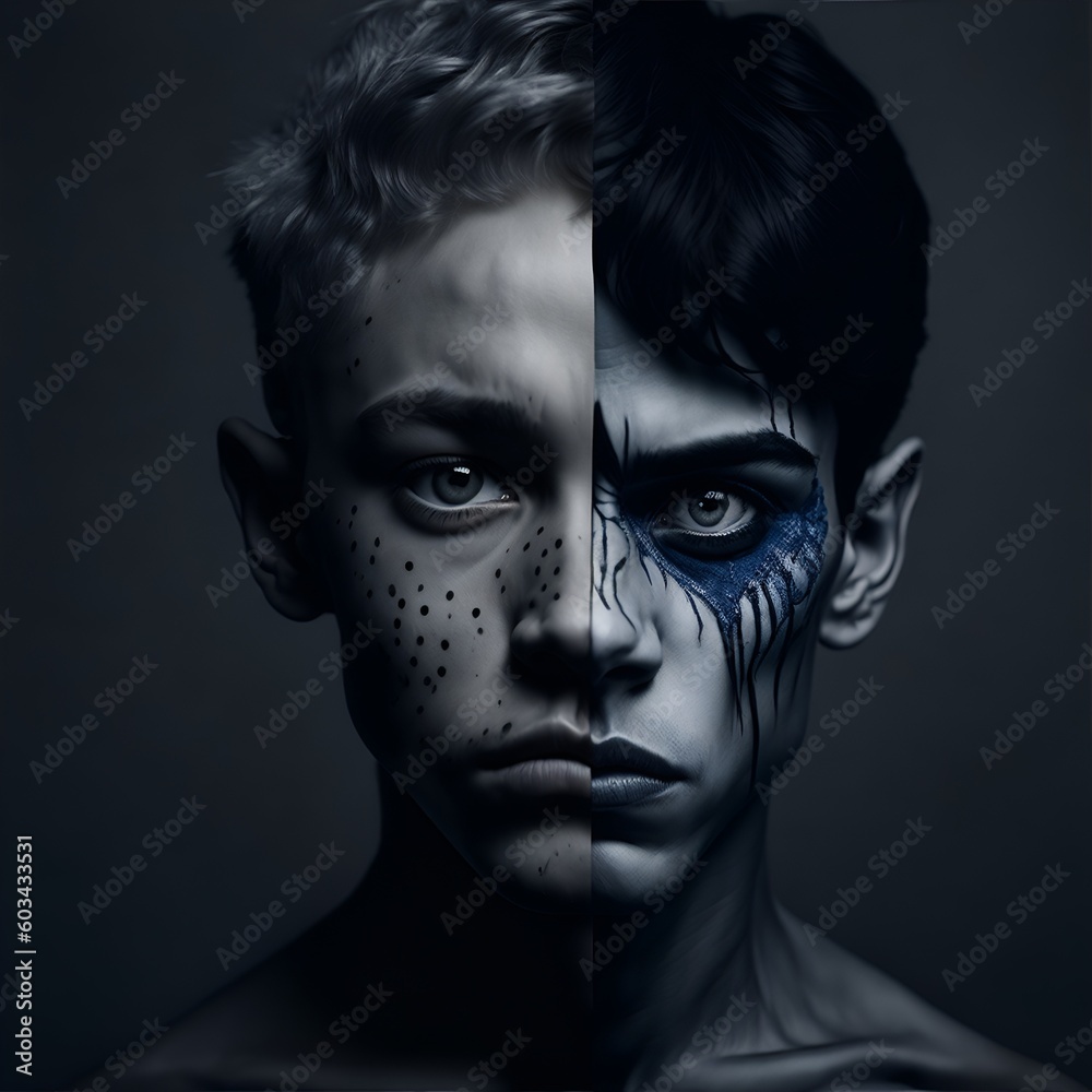 the 2 sides of a face the 2 sides of a face