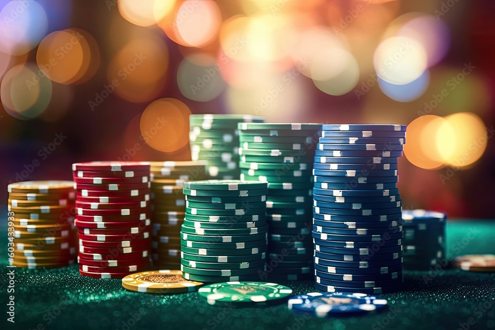 Colorful Blackjack Chips Design Generative AI Colorful Blackjack Chips Design Generative AI