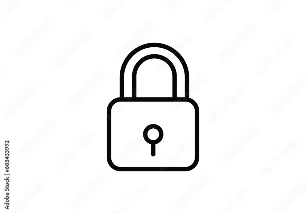 padlock icon isolated on white background padlock icon isolated on white background