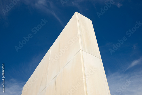Bottom view of a marble monolith