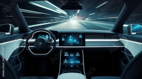 Autonomous Vehicle Guided by AI Technology © VisualMarketplace