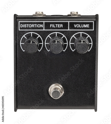 guitar distortion pedal path isolated on white