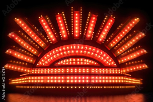 Neon Lights Casino Marquee Background Generative AI © Johnathan