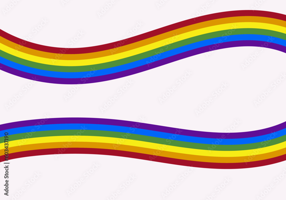 Fototapeta premium Bandera lgbtiq+ del día del orgullo en fondo blanco.