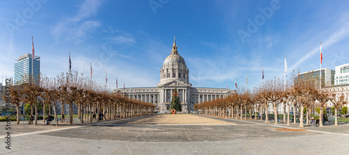 Obraz na płótnie San Francisco City Hall and Civic Center Plaza w salonie