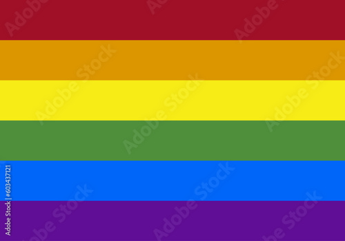 Bandera lgbtiq+ del día del orgullo en fondo blanco.