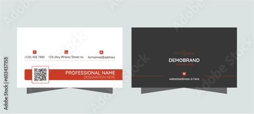 Modern professional business card template design. Minimal corporate visiting card layout for company. Simple and clean calling card.