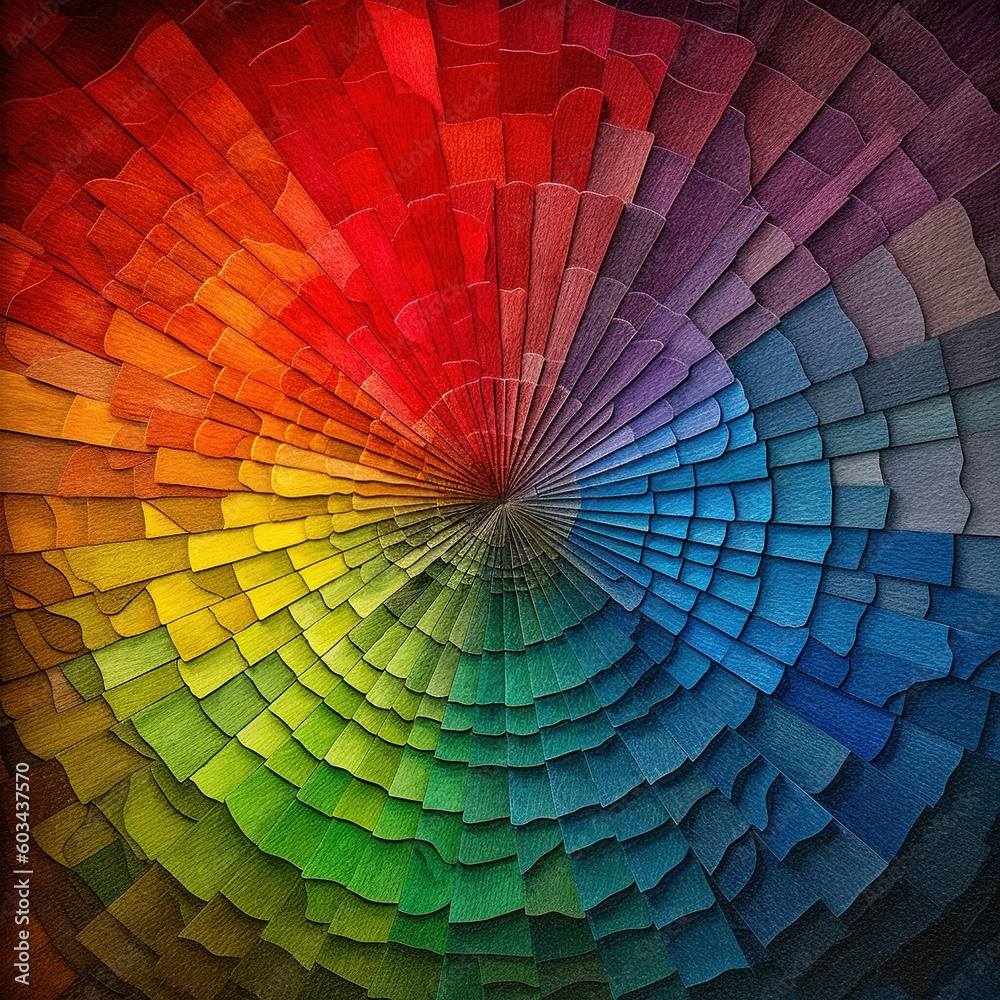 Wheel color theory texturized, generative ai. Rainbow color, pride ...