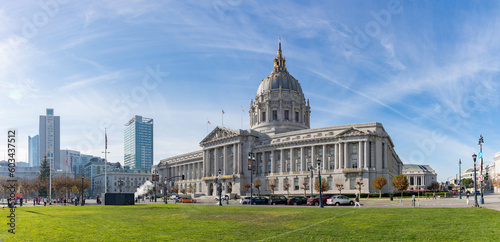 Obraz na płótnie San Francisco City Hall and Civic Center Plaza w salonie
