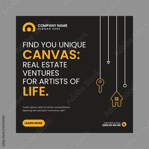 Modern Real Estate Social Post Design Template