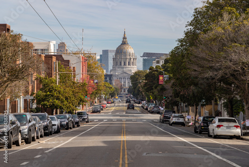 Fulton Street and San Francisco City Hall photo