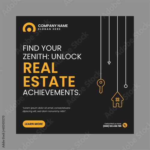 Modern Real Estate Social Post Design Template