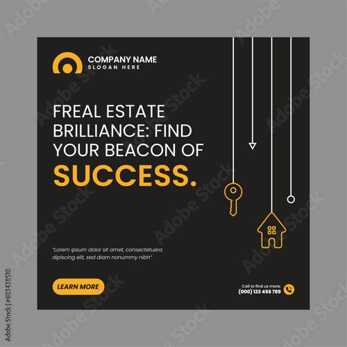 Modern Real Estate Social Post Design Template