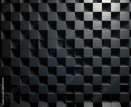 Wallpaper Mural black abstract geometric checkerboard pattern Torontodigital.ca