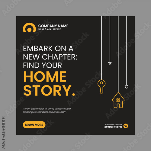 Modern Real Estate Social Post Design Template