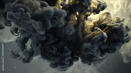 Ink Serenade: An Evocative Dance of Black and Water. Generative AI