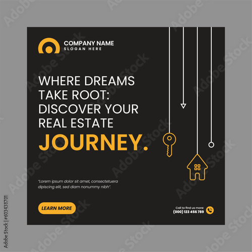 Modern Real Estate Social Post Design Template