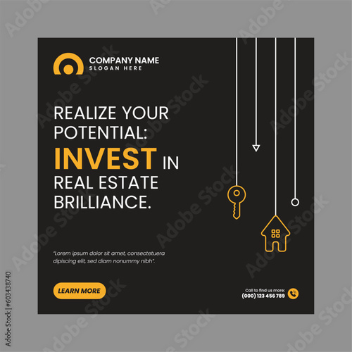 Modern Real Estate Social Post Design Template