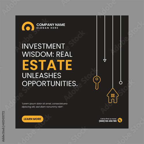 Modern Real Estate Social Post Design Template