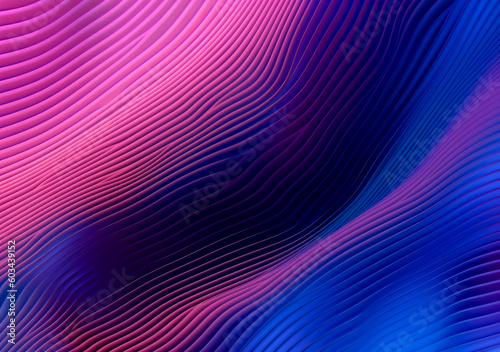 Pink and blue abstract modern geometrics background, color gradient pink and turquoise background, soundscapes, linear forms, bold patterns, distorted forms, Generative Ai Illustration.