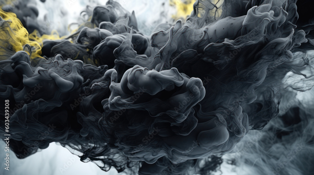 Obsidian Whispers: A Captivating Black Ink Abstract. Generative AI Obsidian Whispers: A Captivating Black Ink Abstract. Generative AI