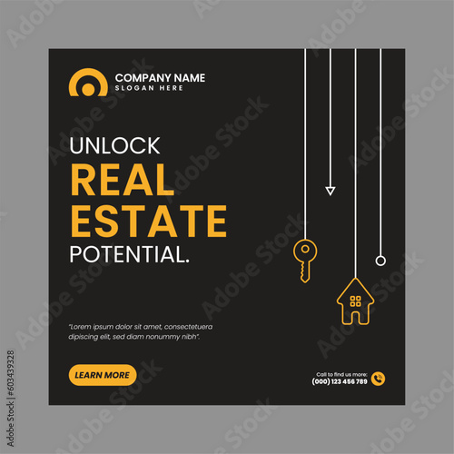 Modern Real Estate Social Post Design Template