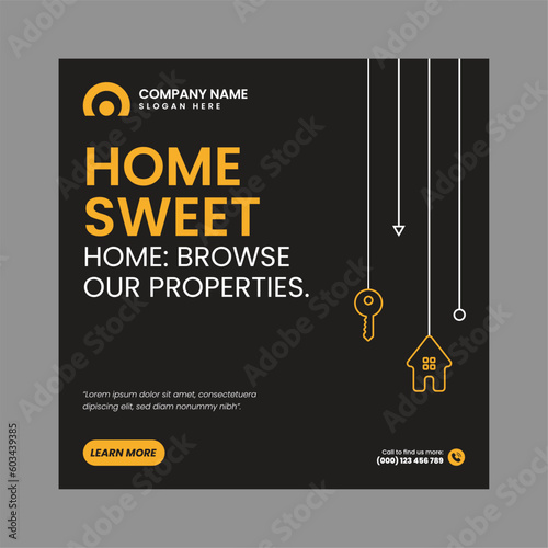 Modern Real Estate Social Post Design Template
