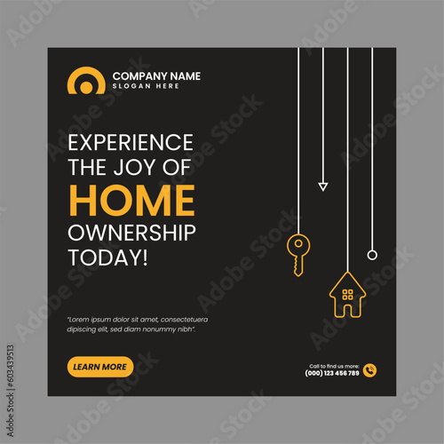 Modern Real Estate Social Post Design Template