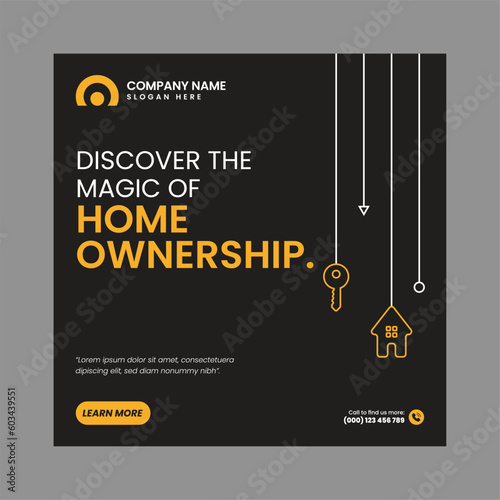 Modern Real Estate Social Post Design Template