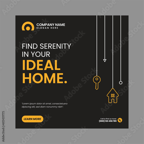 Modern Real Estate Social Post Design Template