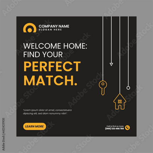 Modern Real Estate Social Post Design Template