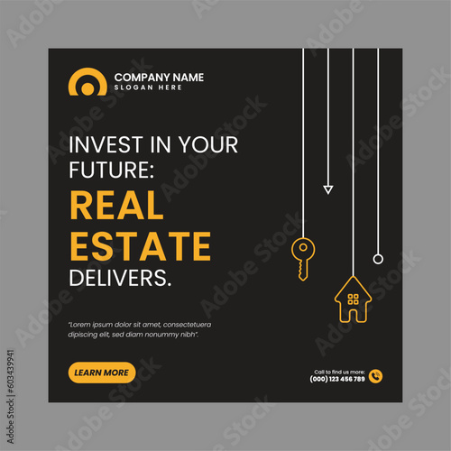 Modern Real Estate Social Post Design Template