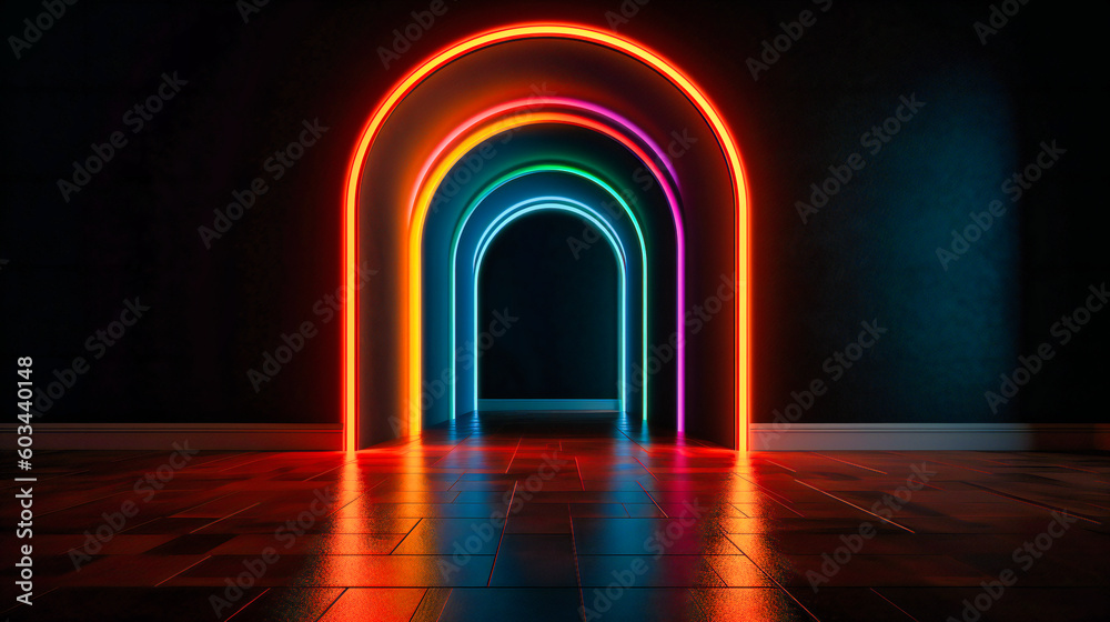 a neon light with neon lines on the ground a neon light with neon lines on the ground