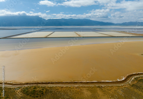 Fototapeta Naklejka Na Ścianę i Meble -  Aerial view of Acigol Lake, Denizli Turkey.