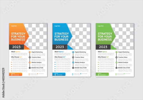 modern trend professional business flyer design corporate vector file print layout