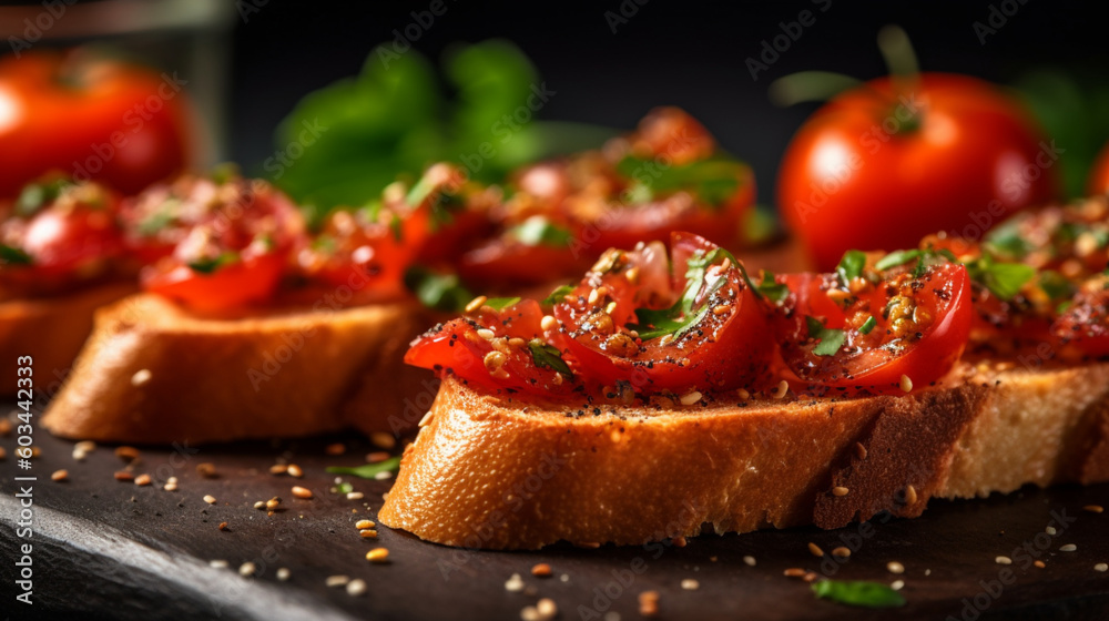 Frische Tomatenbruschetta: Ein mediterraner Genuss Frische Tomatenbruschetta: Ein mediterraner Genuss