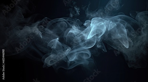 Background texture in the form of smoke,Abstract gray background in the form of a swirling fog,AI generated.